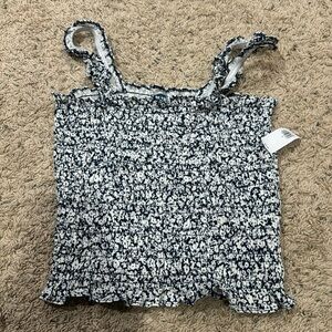 Blue & White Florall Old Navy Tank Top